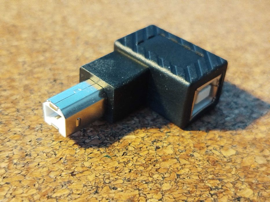 Przejściówka kątowa 90 stopni USB do drukarki, typ B,  z "kolekcji"
