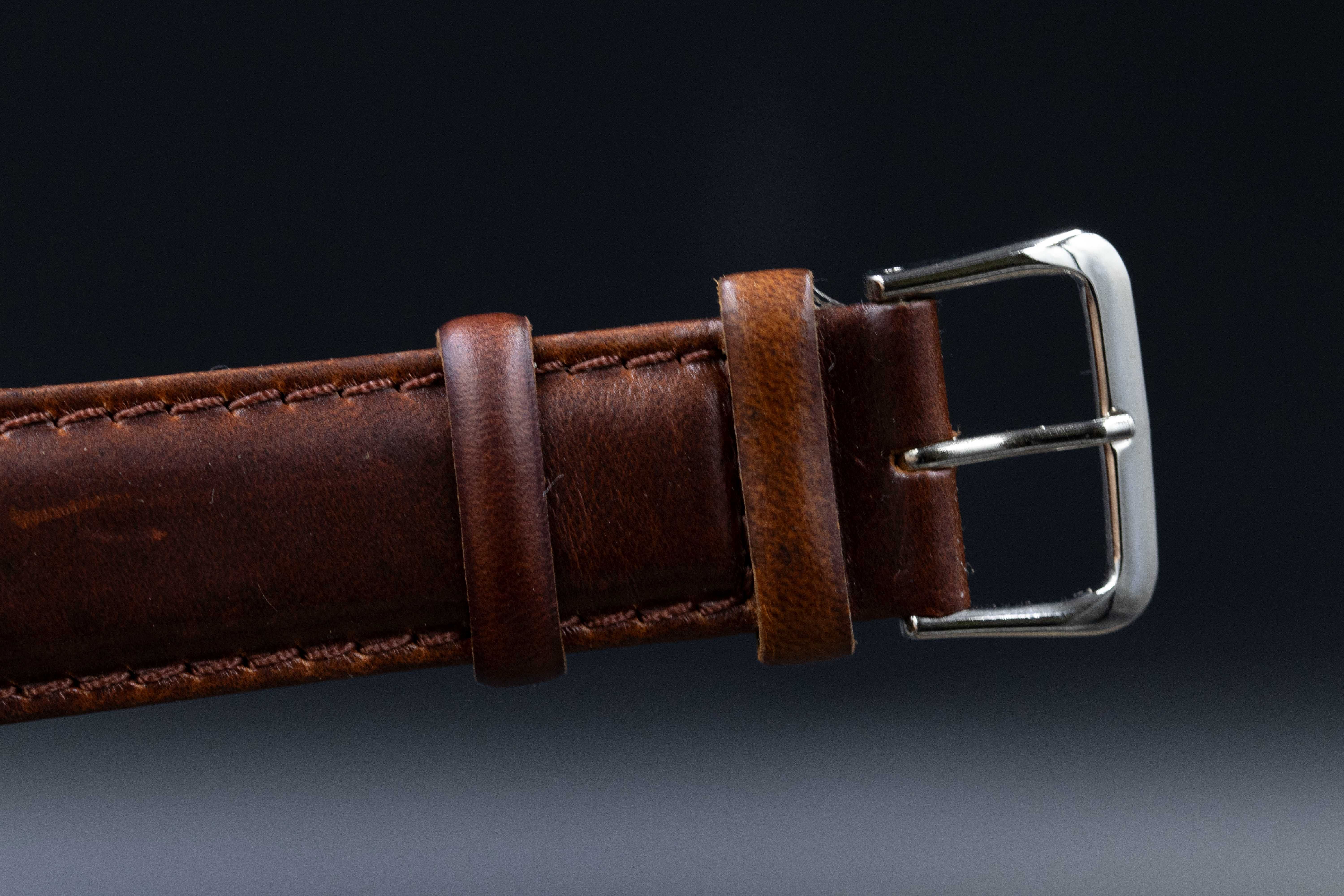 Pasek Opaska do Zegarka z Prawdziwej skóry Vintage Brąz 20mm No48