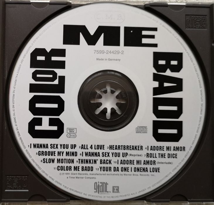 COLOR ME BADD-C.M.B orginalna płyta CD.Stan bardzo dobry.