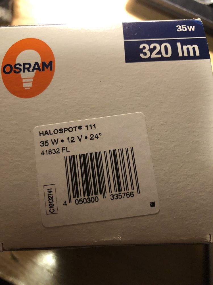 Żarówka halogenowa OSRAM Halospot 111 Standart 35w 320lm NOWA