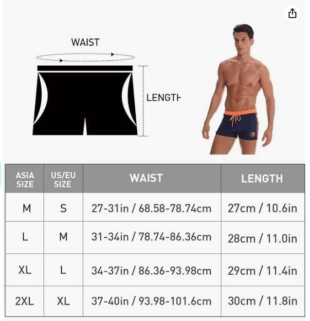 Męskie bokserki kąpielowe Arcweg rozmiar M kolor czarny z wzorem