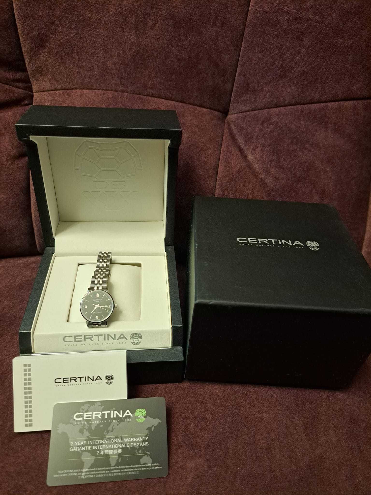 Certina DS Caimano Lady Zegarek Damski Kwarcowy Czarny
