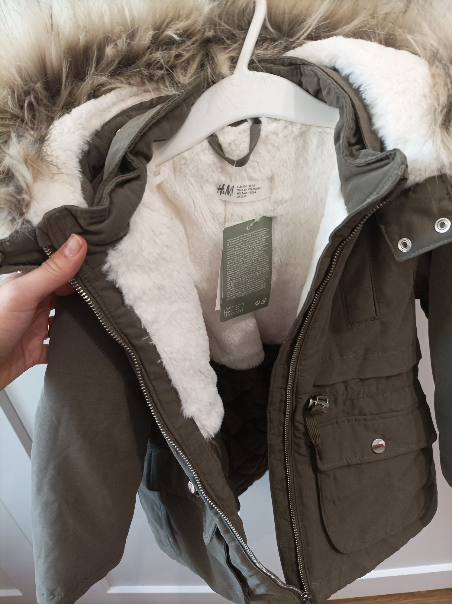 Nowa kurtka parka h&m 104