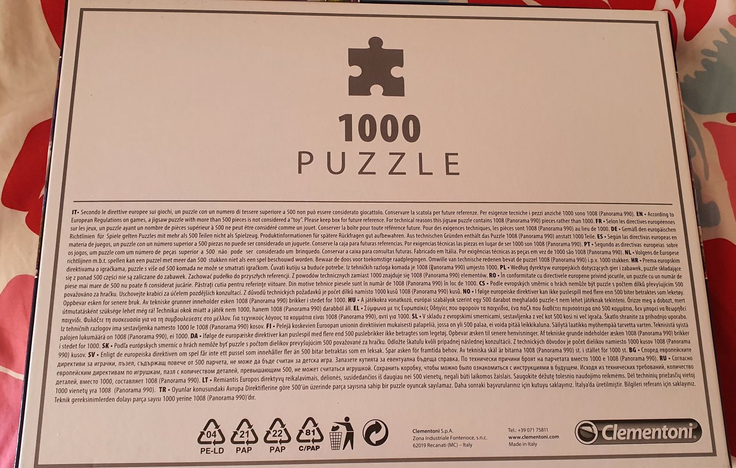Puzzle 1000 peças fluorescente unicórnios
