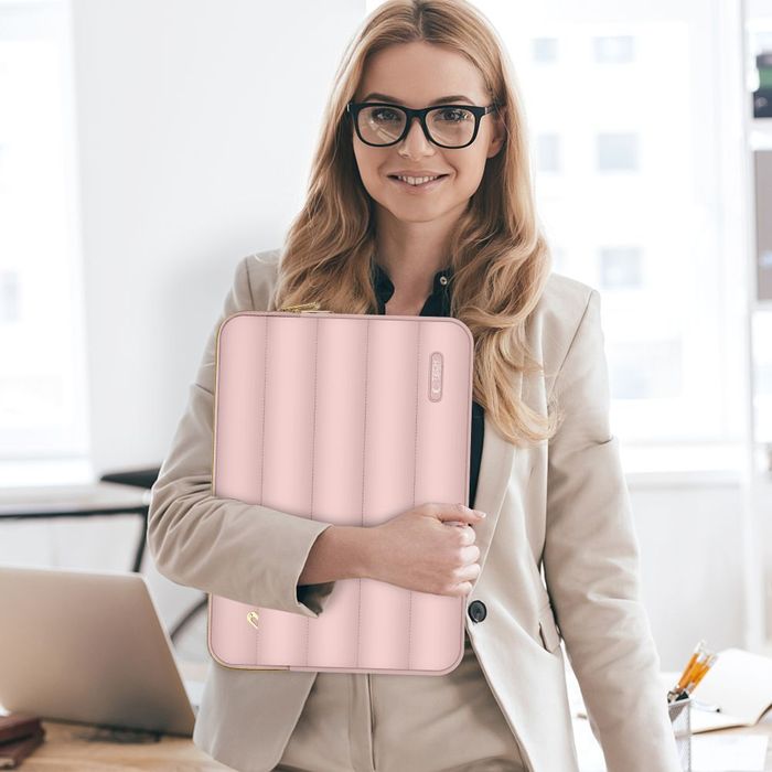 Etui Tech-Protect Puffy DO Laptopa 13-14" Różowe z Torbą