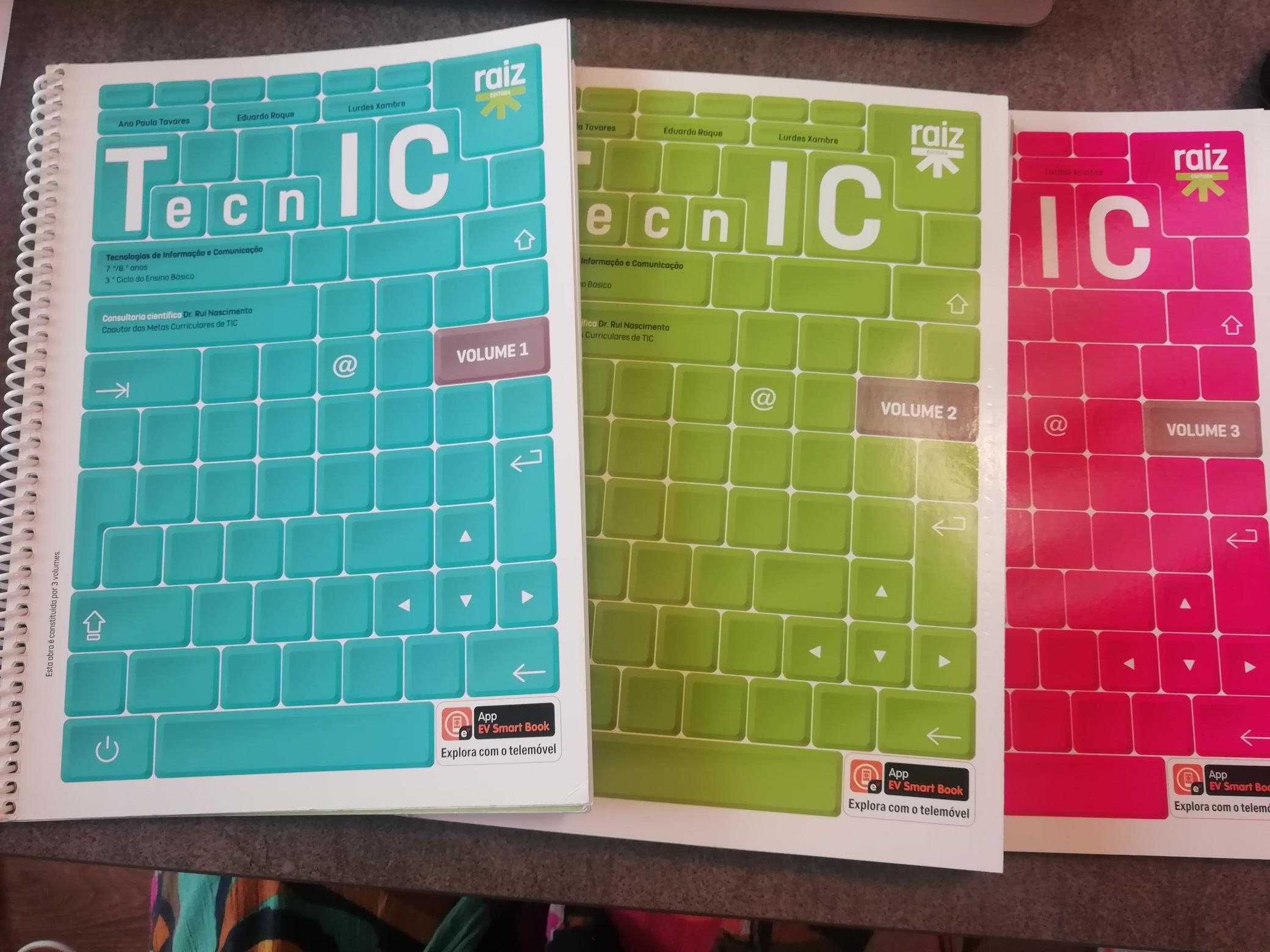 Manual de TIC 7º e 8º ano, Raiz Editora + Caderno de atividades