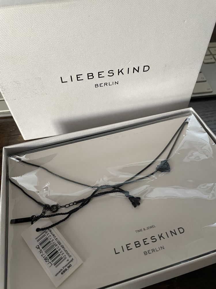 Liebeskind damski naszyjnik ze stali nierdzewnej, kolor czarny