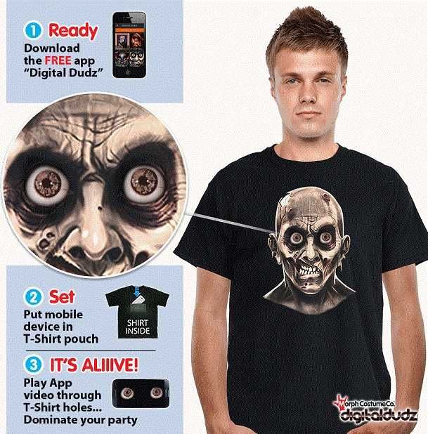 T-Shirt Zombie z ruszającymi gałkami ocznymi roz. M