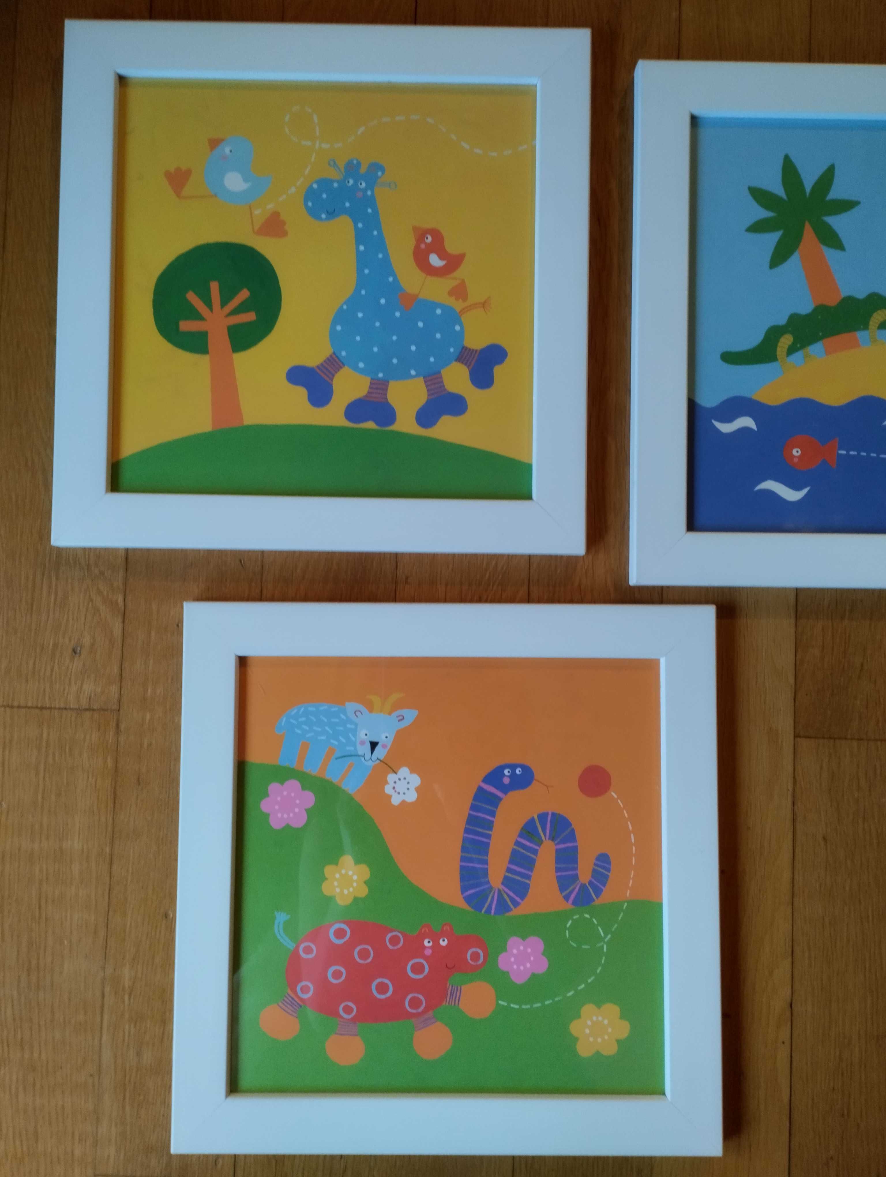 Conjunto de 3 quadros para quarto bebé IKEA