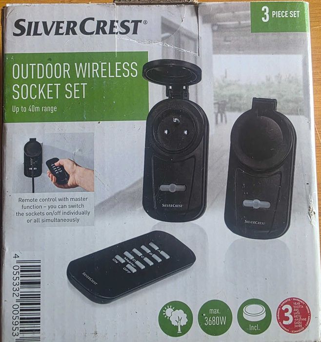 Zestaw gniazdek zewnętrznych SilverCrest – sterowane pilotem (3 cz.)