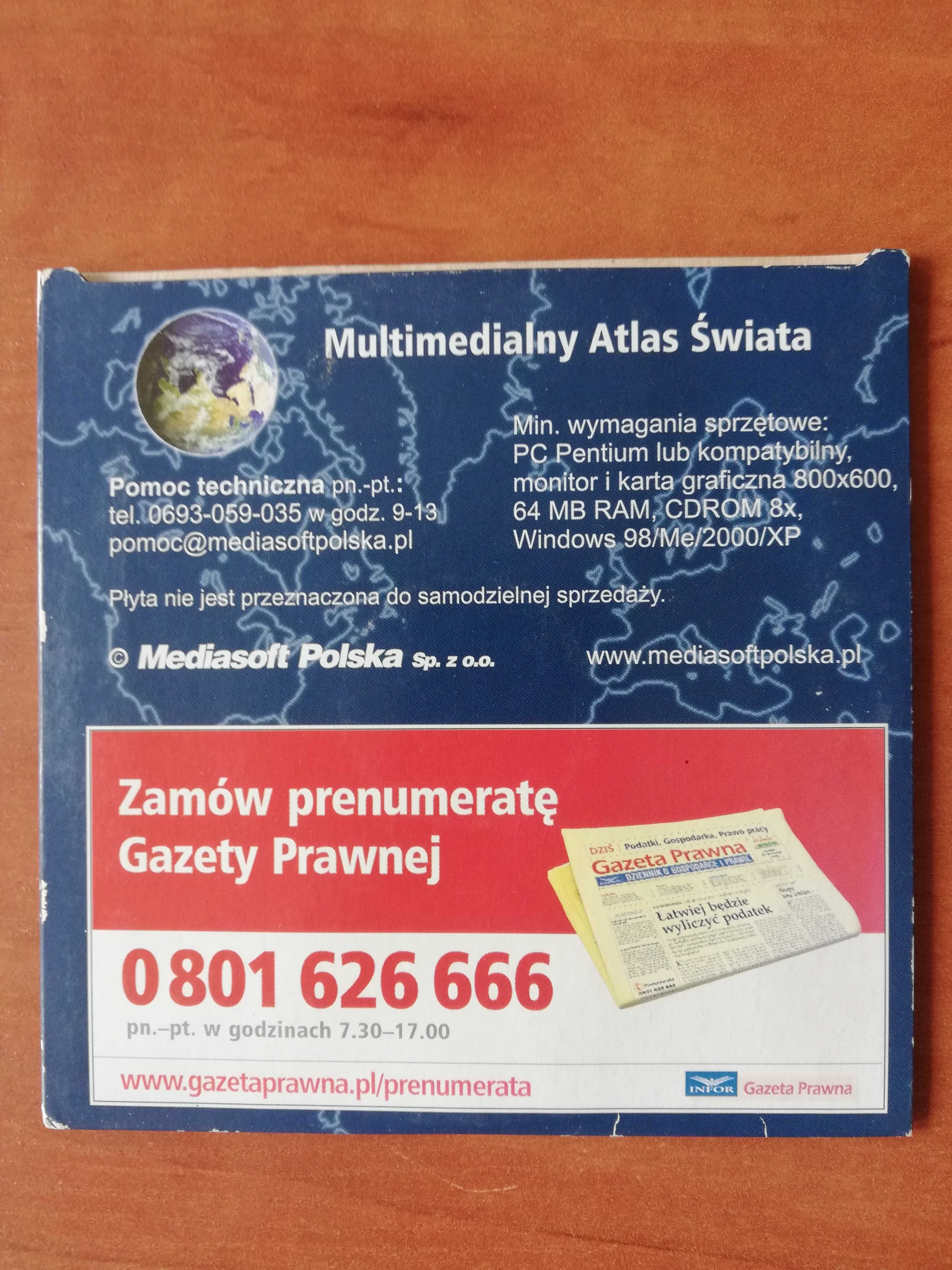 Multimedialny Atlas Świata - płyta CD