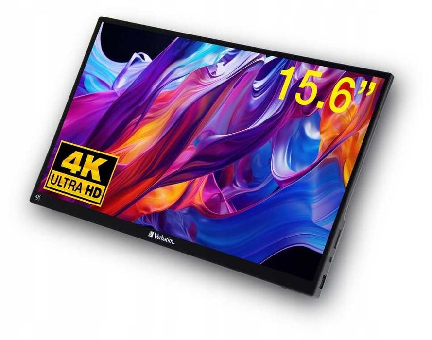 Monitor przenośny VERBATIM PMT-15-4K 15.6" 3840X2160PX IPS Dotykowy 4k