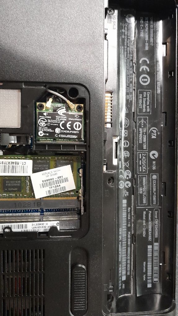 Laptop HP Pavilion dv6 3102 sl uszkodzony bez dysku