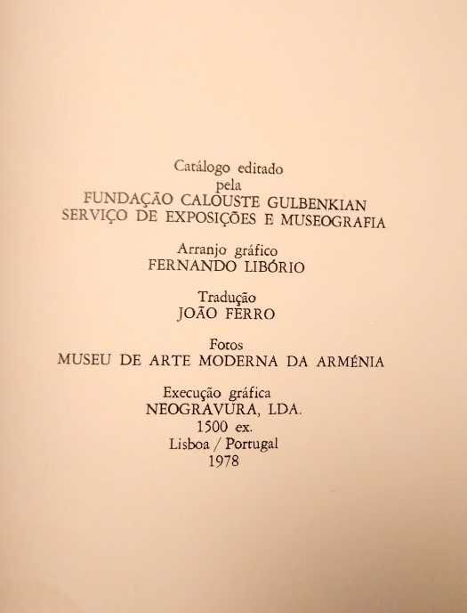 Pintura Arménia Contemporânea - exposição 1978