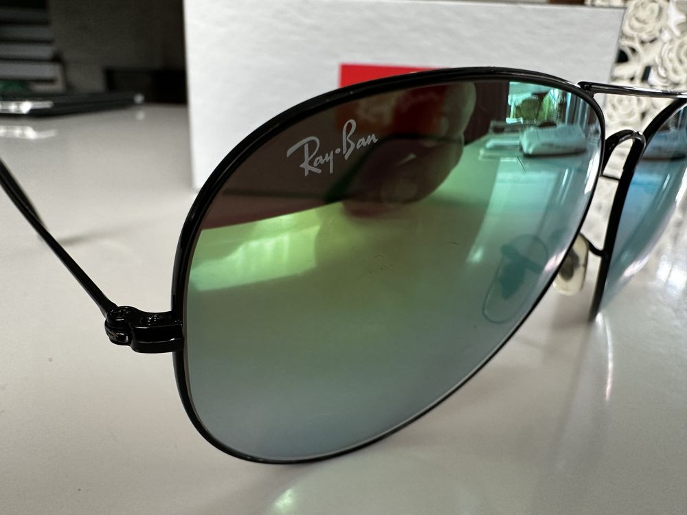 Okulary przeciwsłoneczne męskie Ray Ban Lustrzanki Jak Nowe 250zł!!