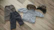 Kurteczka zimowa h&m 86 + dodatki czapka, spodnie