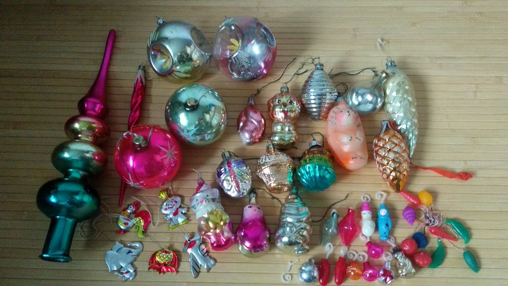 Ёлка ёлочные игрушки  винтаж СССР лот