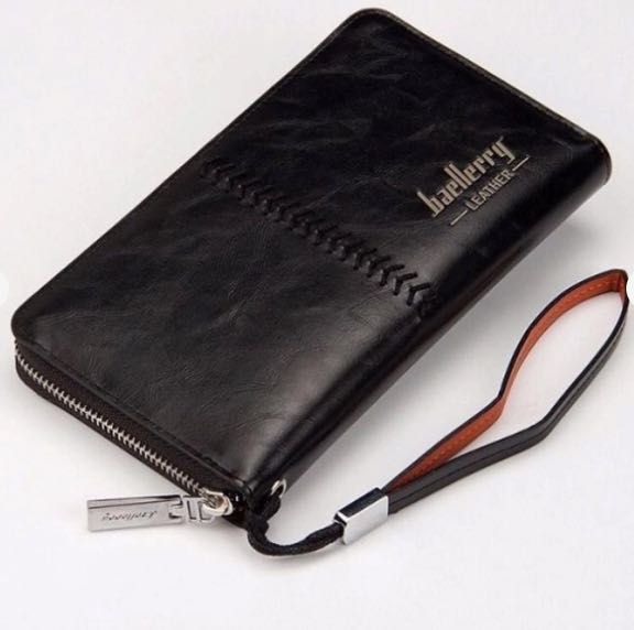 Большой мужской кошелек- портмоне, клатч Baellery (бейлерит) черный