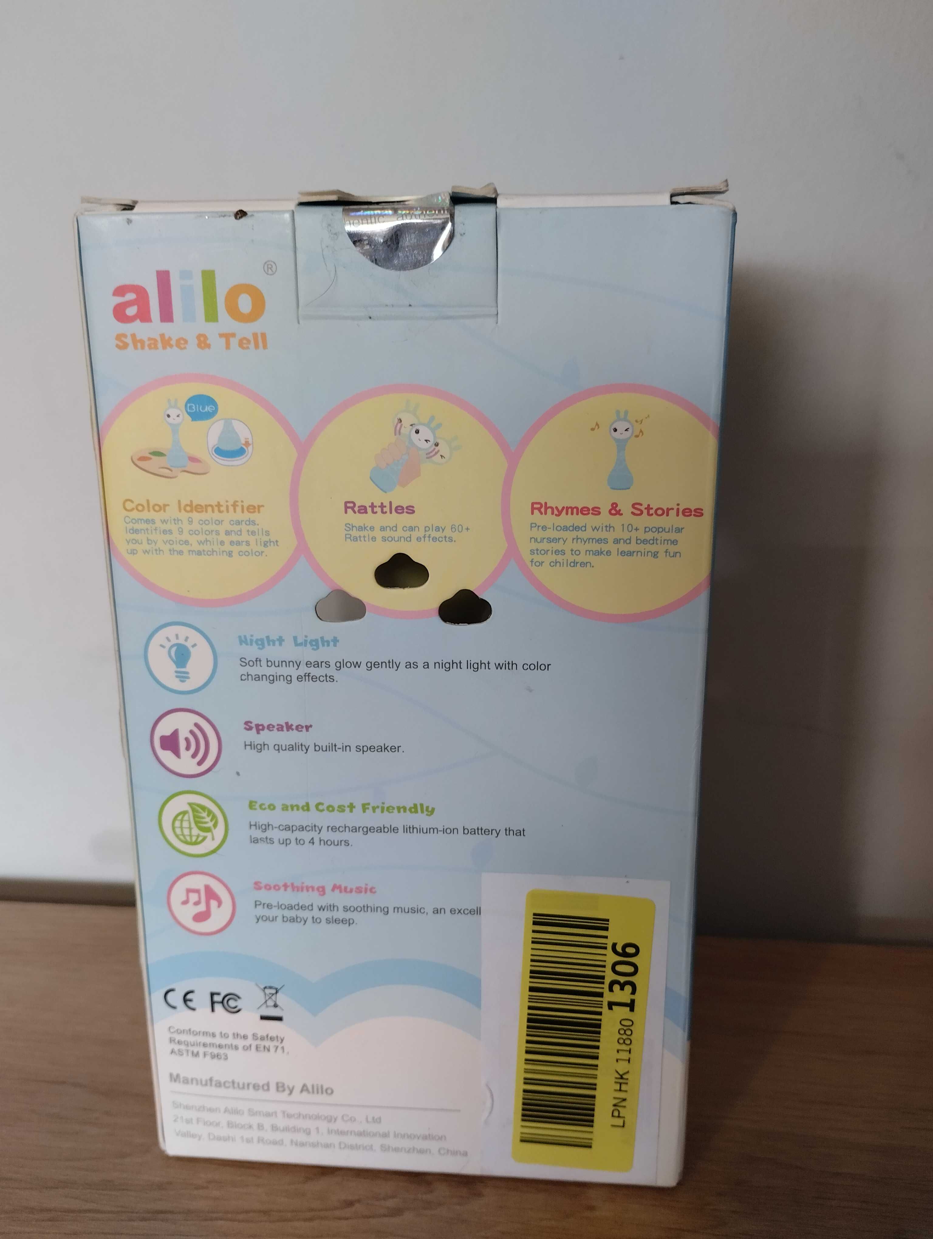 Alilo Smart Bunny króliczek Grzechotka Odtwarzacz EN edukacyjny