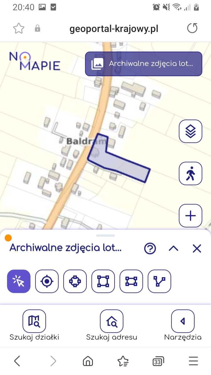 Działka 36ar przy drodze krajowej nr 55