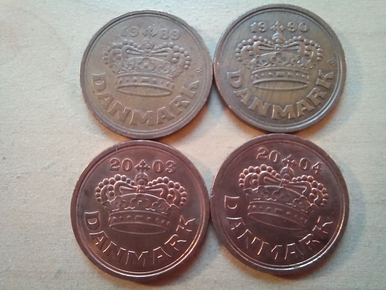Dania - 17 historycznych monet obiegowych