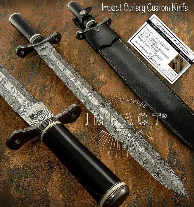 IMPACT nóż kordzik sztylet Bowie z Damastu damast DM 976