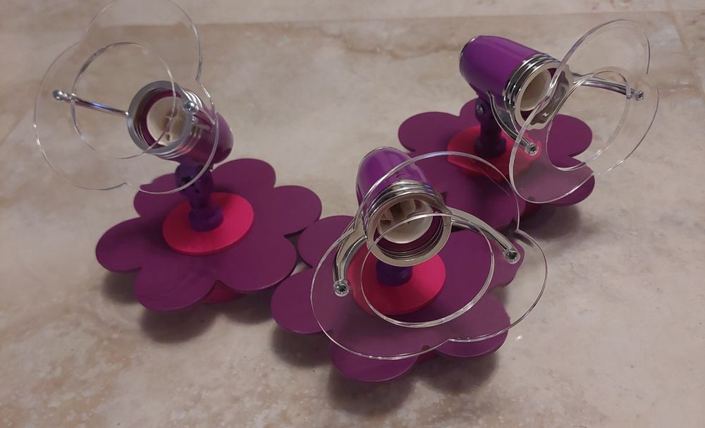 Kinkiety fiolet/ róż 3 szt.