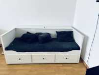 Leżanka Ikea Hemnes z pojemnikiem na materac biala