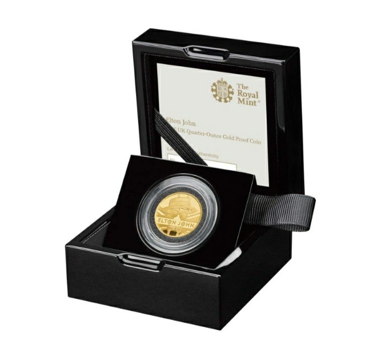 Elton John moeda ouro 25 Pounds 1/4 Onça Gold Proof