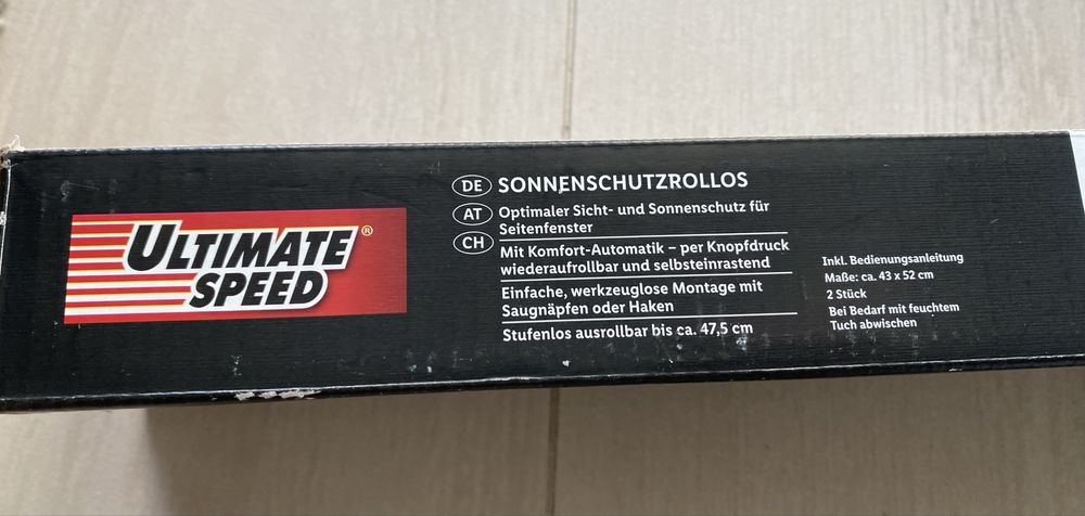 Rolety przeciwsłoneczne do samochodu Ultimate Speed