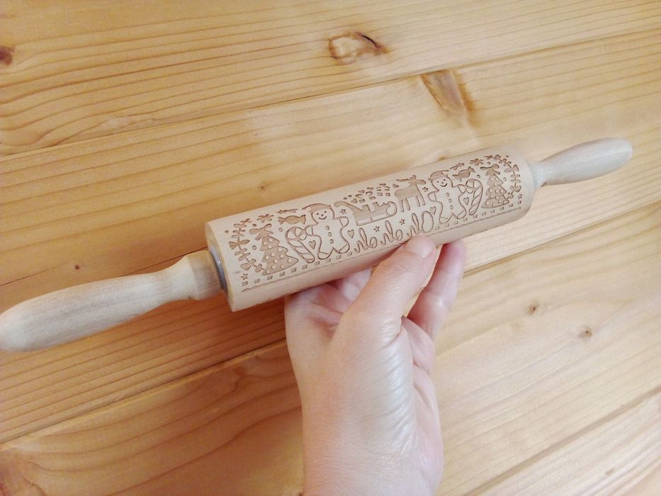 Rolo Massa Biscoitos Natal Boneco Gengibre - Novo