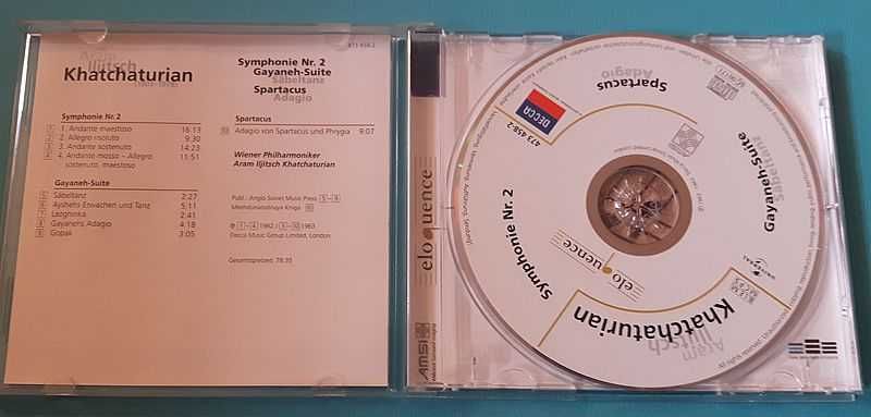 CD Khatchaturian Symphonie nr.2, Gayaneh Suite wyd, Decca