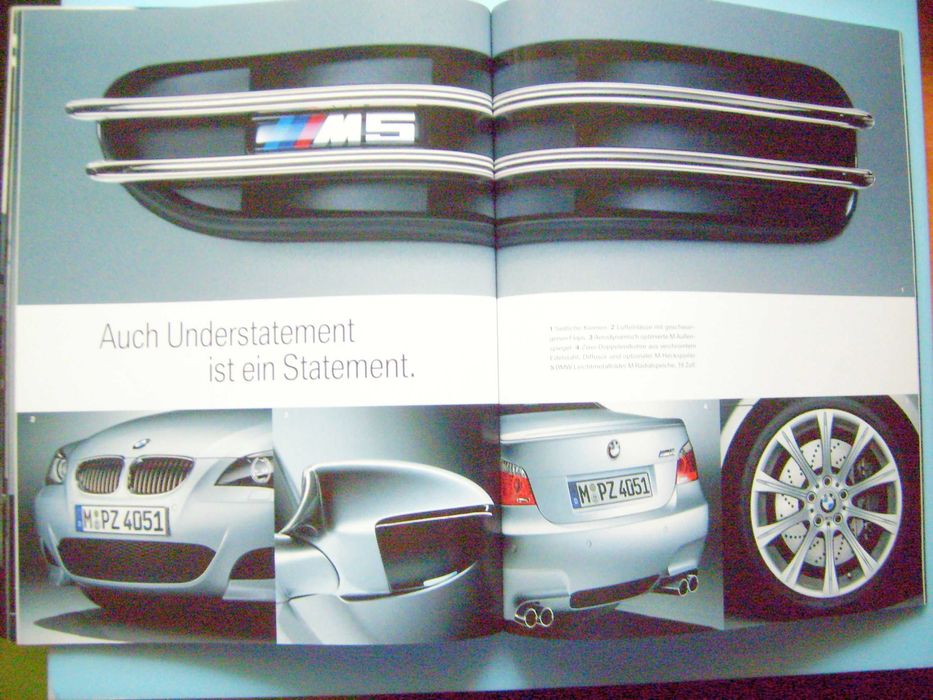 BMW M5 seria E60 M-Power 2004 / obszerny prospekt 76 stron, stan BDB