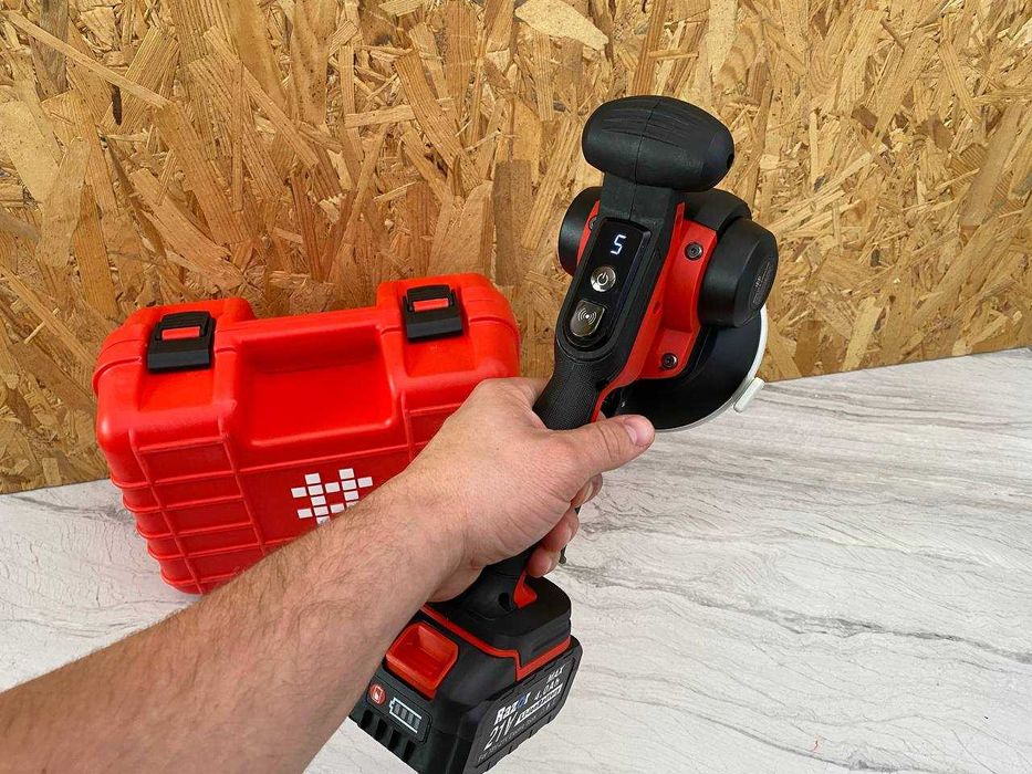 123 мм Віброприсоска Shijing 9393 + Акб 4.0Ah Біла гума з регулюванням