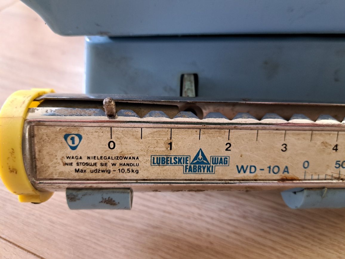 Waga WD-10A Lubelskie Fabryki Wag, 10kg z czasów PRL, sprawna