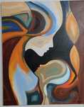 RePintura acrílica Amor de Mãe, tela de 50x40 cm