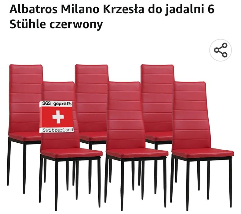 Krzesła do jadalni 6 sztuk