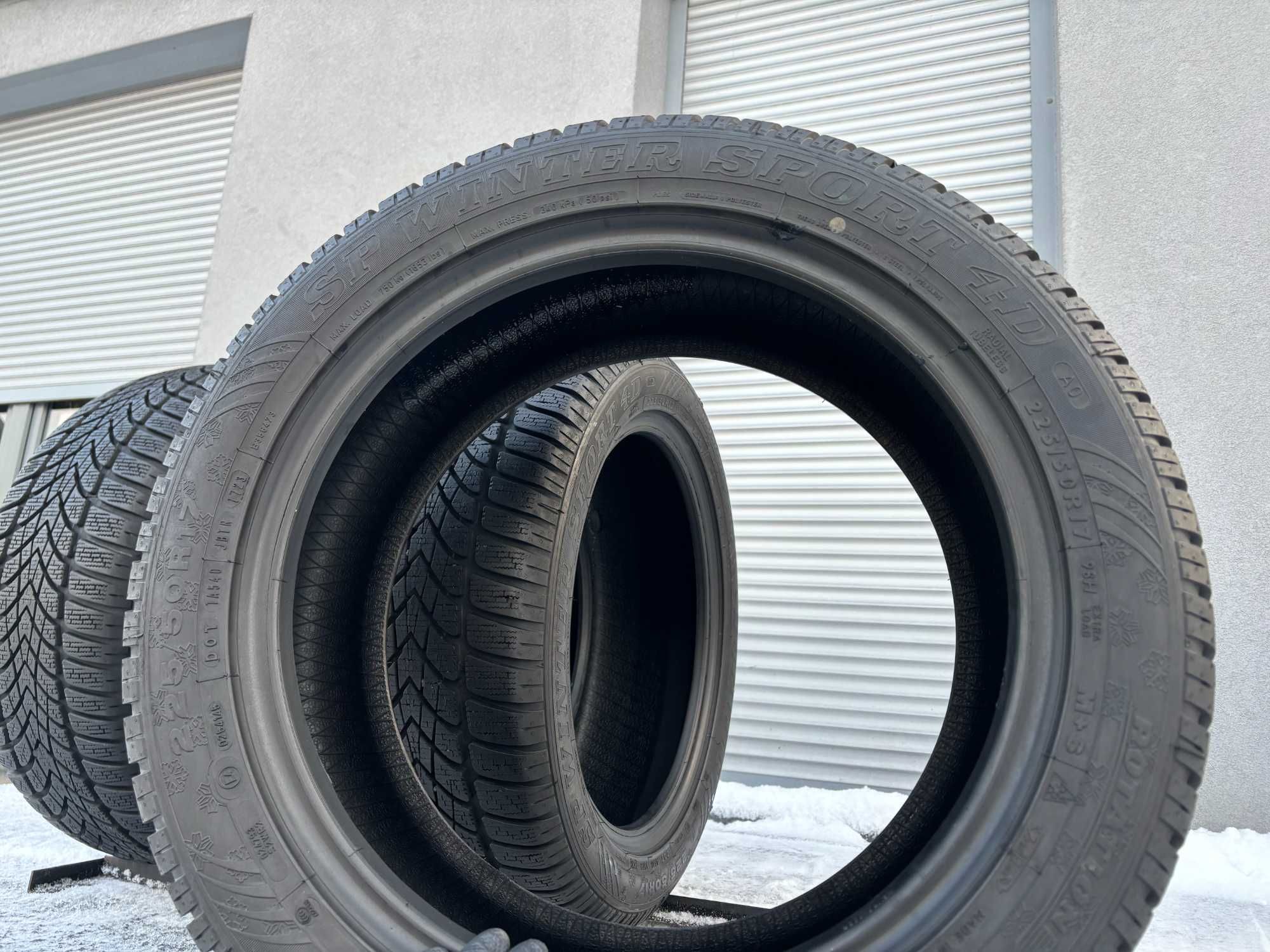 4szt zimowe 225/50R17 Dunlop 8mm świetny stan! Z4014 gwarancja