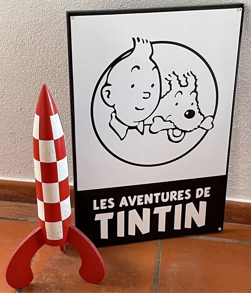 Placa esmaltada Tintin 60x40cm