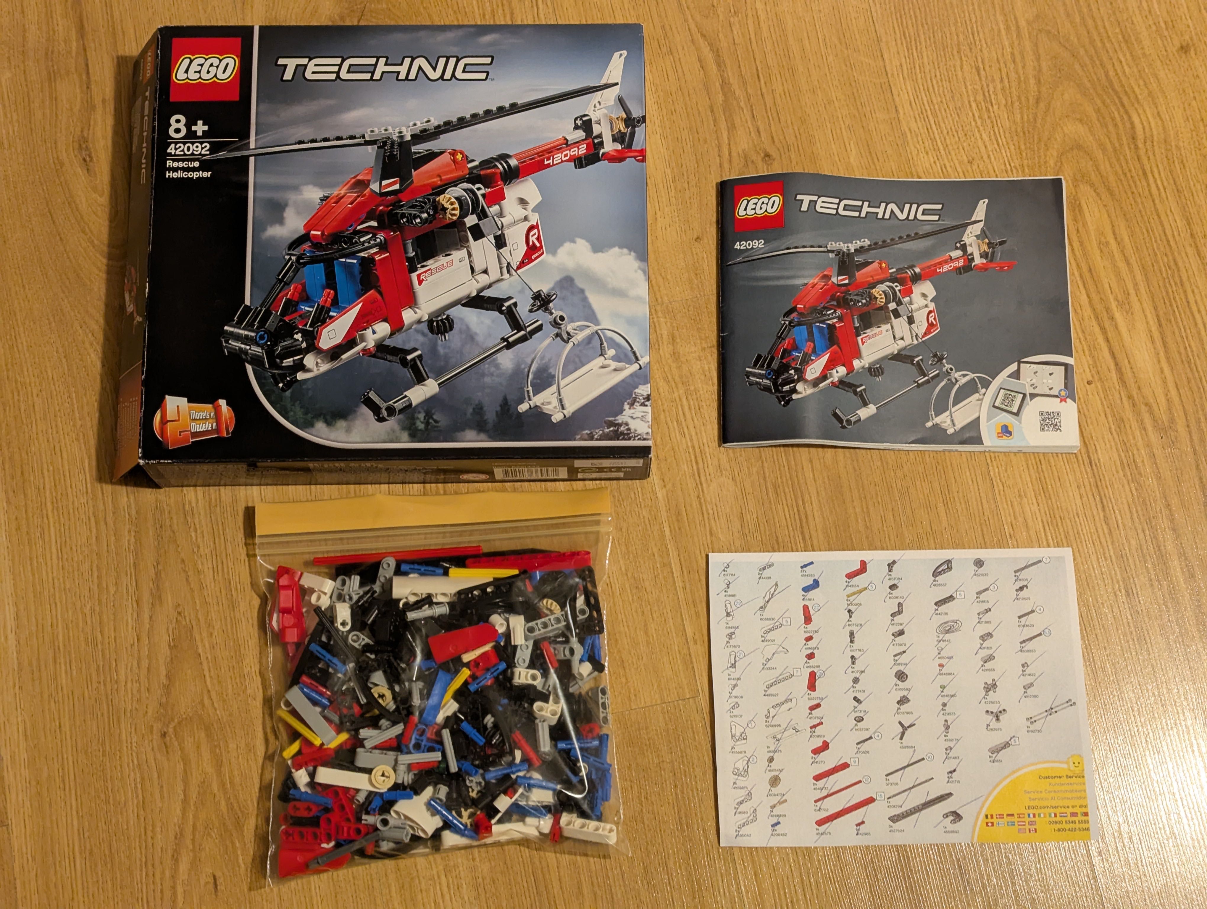 Lego Technic 42092 helikopter ratunkowy kompletny pudełko