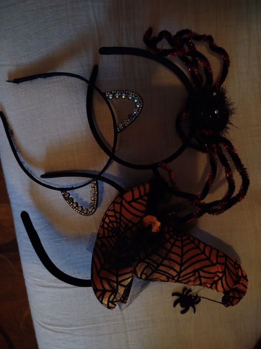 Обруч на хелоувин маскарад паук фея котик чортик