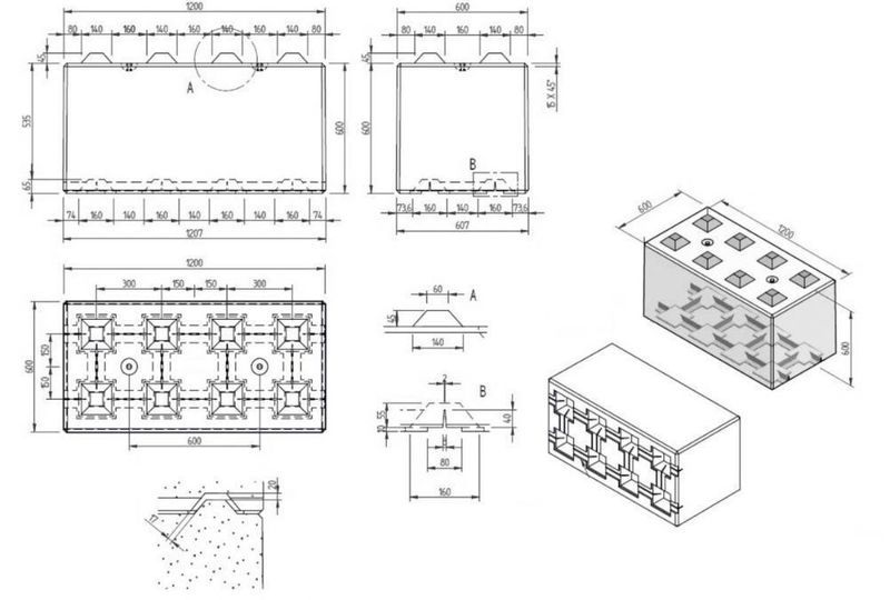 Bloki Betonowe 120x60x60 cm Mur Oporowy Zasieki Mury Oporowe ELKI