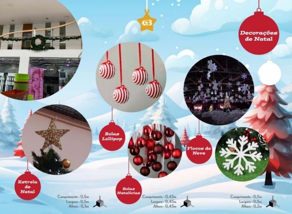 Decorações Natalícias para eventos:- Equipamentos