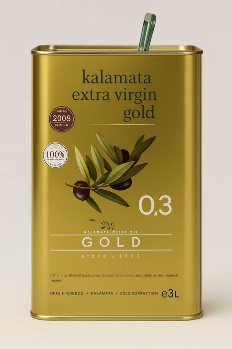 Греческое Оливковое Масло Kalamata Extra Virgin Gold Оливкова олія 3л