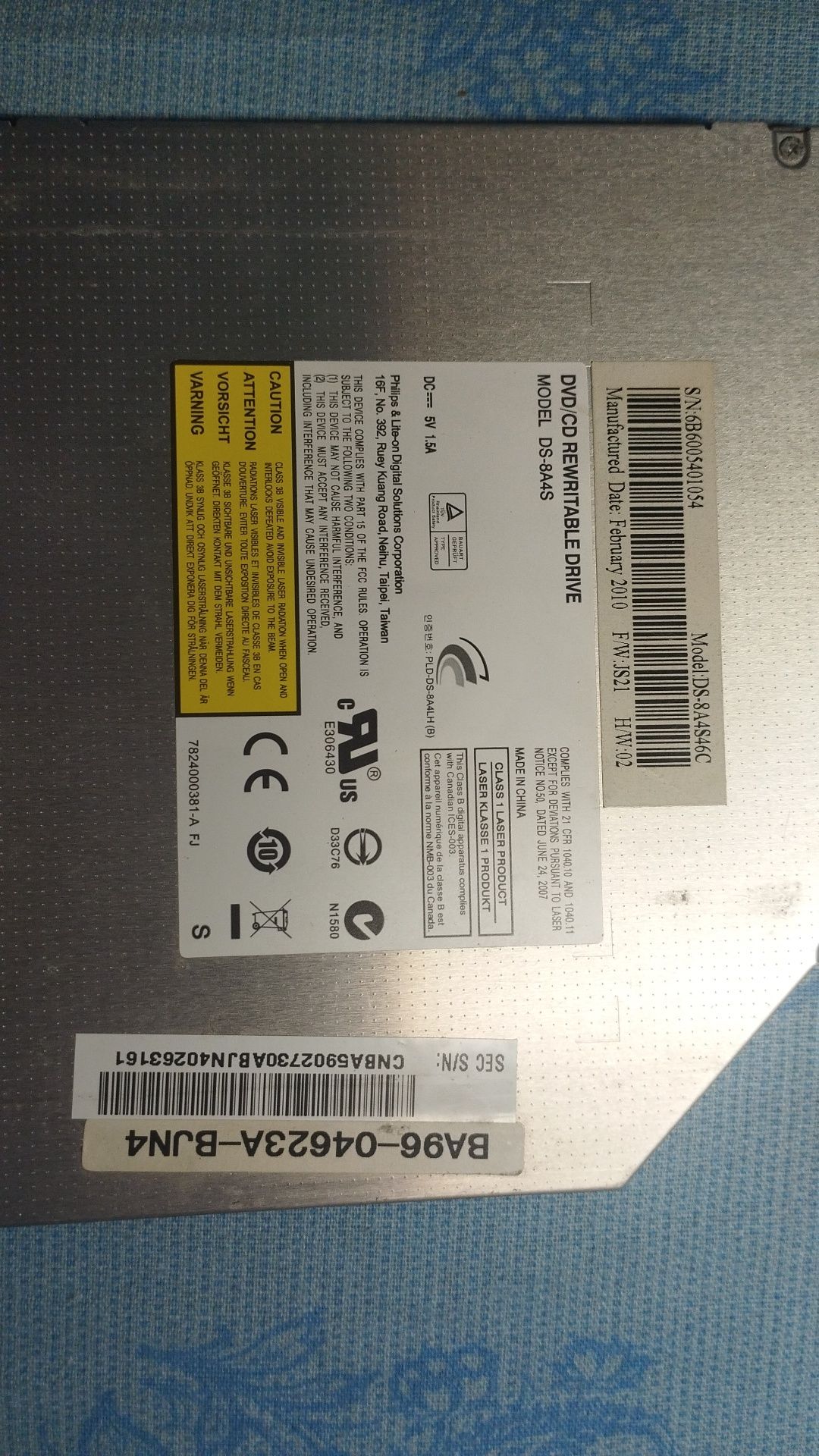 Оригінальний CD/DVD привід від ноутбука Samsung R580 JS-04 UA