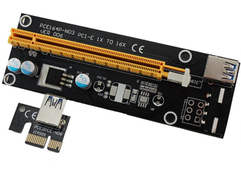 Райзер Kuyia PCI-Express PCI-E 1X на 16X