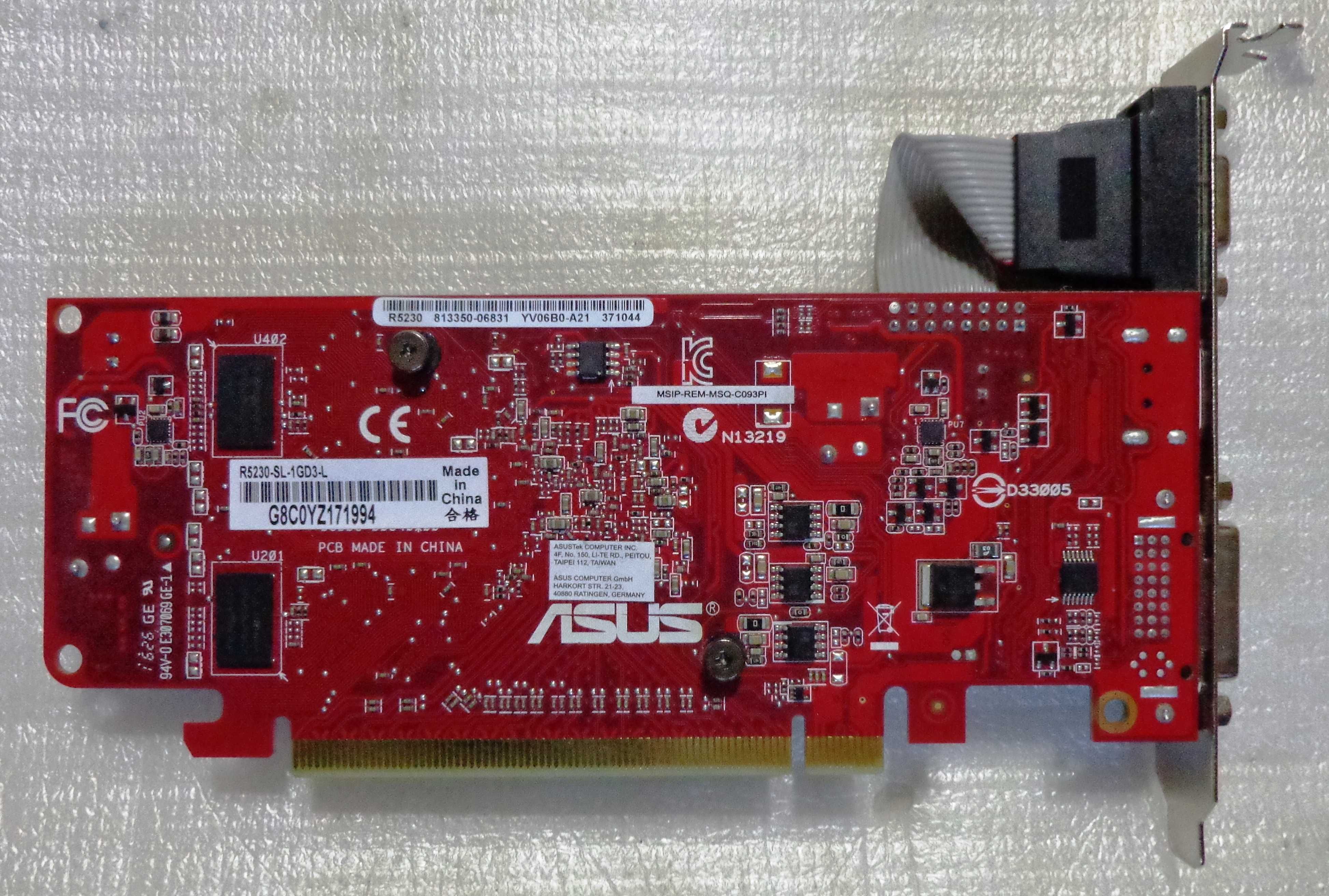 Видеокарта ASUS Radeon R5 230 1GB DDR3/64 Bit  Silent (Hdmi/Dvi/Vga )