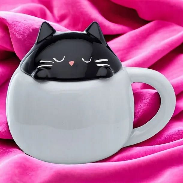 Kubek Kot Kotek Dla Kociary Ceramiczny- Prezent Dla Kociary Feline