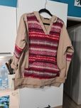 Bluza z kapturem wstawki z dzianiny