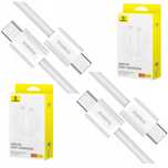 2X Baseus Kabel Przewód Usb-C 30W Pd 480Mb/S 2M Biały 2X Usb C Typ C